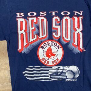 BOSTON RED SOX VINTAGE 90s MLB BASEBALL SHIRT NAVY retro tee soamunguia